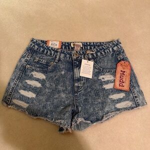 Mudd Distressed Blue Jean Shorts